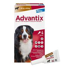 Abbildung: Advantix Spot-on Lösung z.Auftr.a.d.H.für Hund 40-60 kg 4X6.0 ml, Lösung PZN 14018400 