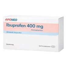 Abbildung: Ibuprofen Filmtabletten 400 mg / WL 50 St, Filmtabletten PZN 14028887 