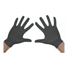 Abbildung: HANDSCHUHE Einmal Nitril M schwarz 100 St, Handschuhe PZN 14046313 