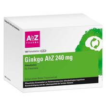 Abbildung: Ginkgo Abz 240 mg Filmtabletten 120 St, Filmtabletten PZN 14164745 