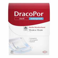 Abbildung: Dracopor waterproof Wundverband 15x15 cm steril 25 St, Pflaster PZN 14167471 