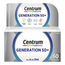 Abbildung: Centrum Generation 50 + Tabletten 60 St, Tabletten PZN 14170527 