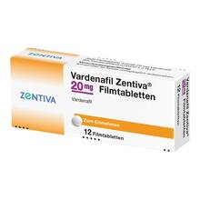Abbildung: Vardenafil Zentiva 20 mg Filmtabletten 12 St, Filmtabletten PZN 14212792