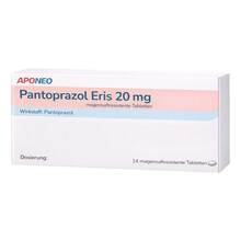 Abbildung: Pantoprazol Eris 20 mg magensaftresistent Tabletten WL 14 St, Tabletten magensaftresistent PZN 14214584 