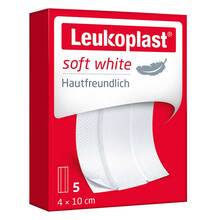 Abbildung: Leukoplast soft white Pflaster 4x10 cm 5 St, Pflaster PZN 14219765 