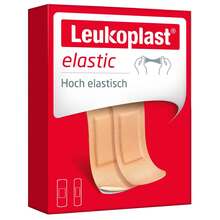 Abbildung: Leukoplast Elastic Strips 19x76mm 8St / 25x76mm 12St 20 St, Pflaster PZN 14219831 