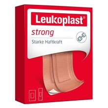 Abbildung: Leukoplast strong Strips 22x72mm 12St / 38x63mm 8St 20 St, Pflaster PZN 14219883 