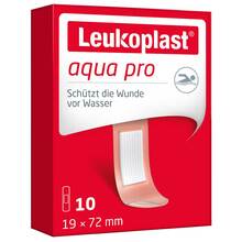 Abbildung: Leukoplast aqua pro Strips 19x72 mm 10 St, Pflaster PZN 14219914 