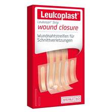 Abbildung: Leukoplast Leukosan Strip steril 6x38 mm / 6x75 mm 9 St, Pflaster PZN 14220024 