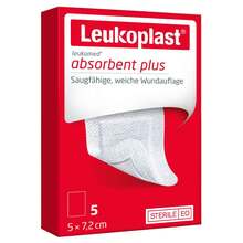 Abbildung: Leukoplast Leukomed steril 5x7,2 cm Wundauflage 5 St, Verband PZN 14220030 