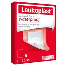 Abbildung: Leukoplast Leukomed T Plus steril 8x10 cm 5 St, Pflaster PZN 14220076 