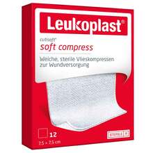 Abbildung: Leukoplast Cutisoft Vlieskompresse steril 7,5x7,5 cm 12 St, Verband PZN 14220099 