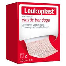Abbildung: Leukoplast Elastomull Fixierbinde elastisch 10 cmx4 m 2 St, Verband PZN 14220113 