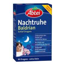 Abbildung: Abtei Nachtruhe Baldrian Schlaf-Dragees N 90 St, Dragees PZN 14254299 