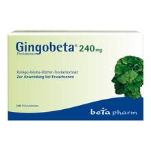 Abbildung: Gingobeta 240 mg Filmtabletten 100 St, Filmtabletten PZN 14259730 