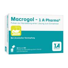 Abbildung: Macrogol-1A Pharma Pulver zur Her.e.Lösung zum Einnehmen 50 St, Pulver zur Herstellung einer Lösung zum Einnehmen PZN 14264079 