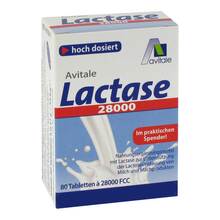 Abbildung: Lactase 28.000 Fcc Tabletten im Spender 80 St, Tabletten PZN 14275611 