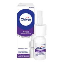Abbildung: Otriven Protect 1 mg / ml +   50 mg/ml Nasenspray Lösung  10 ml, Nasenspray PZN 14287809 