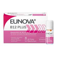 Abbildung: Eunova B12 Plus Trinkfläschchen 10X8 ml, Lösung zum Einnehmen PZN 14299936 
