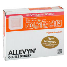 Abbildung: Allevyn Gentle Border 10x10 cm Schaumverband  10 St, Verband PZN 14403807 