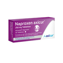 Abbildung: Naproxen axicur 250 mg Tabletten 30 St, Tabletten PZN 14412137 