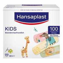 Abbildung: Hansaplast Kids Pflasterstrips Universal 1,9x7,2cm 100 St, Pflaster PZN 14420059 