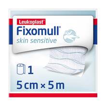 Abbildung: Fixomull Skin Sensitive 5 cmx5 m 1 St, Pflaster PZN 15190928 