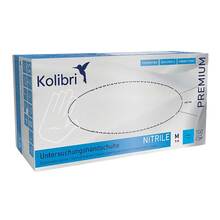 Abbildung: Kolibri Premium U.Hands.Nitril unsteril pf M blau 100 St, Handschuhe PZN 15198999 