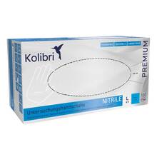Abbildung: Kolibri Premium U.Hands.Nitril unsteril pf L blau 100 St, Handschuhe PZN 15199007 