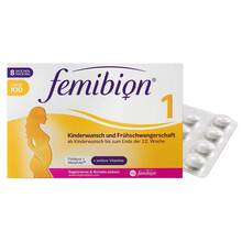 Abbildung: Femibion 1 Kinderwunsch + Frühschwangers.ohne Jod Tabletten  60 St, Tabletten PZN 15199987 