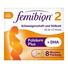 Abbildung: Femibion 2 Schwangerschaft + Stillzeit ohne Jod Kpg. 2X60 St, Kombipackung PZN 15200041 