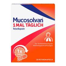 Abbildung: Mucosolvan 1mal täglich Retardkapseln 20 St, Retard-Kapseln PZN 15210909 