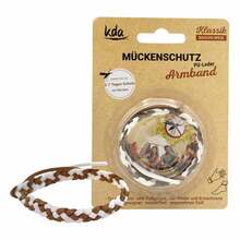 Abbildung: Mückenschutz Armband PU-Leder braun / weiß Kda 1 St PZN 15319121 