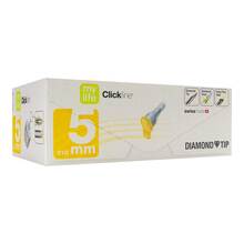 Abbildung: CLICKFINE Universal 5 Kanülen 0,25x5 mm 100 St, Kanüle PZN 15372150 