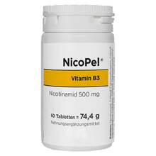 Abbildung: Nicopel Nicotinamid 500 mg Kapseln 60 St, Kapseln PZN 15373706 