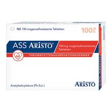 Abbildung: Ass Aristo 100 mg magensaftresistente Tabletten 100 St, Tabletten magensaftresistent PZN 15386100 