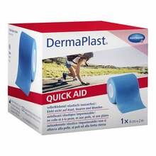 Abbildung: Dermaplast Quick Aid Schaumverband 6 cmx2 m blau 1 St PZN 15389908 