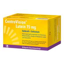 Abbildung: Centrovision Lutein 15 mg Kapseln 90 St, Kapseln PZN 15401302 