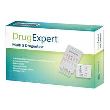 Abbildung: Drug Expert Multi 5 Amp Coc Mdma Mor Thc Teststreifen  1 St, Teststreifen PZN 15426561 