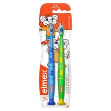 Abbildung: Elmex Kinder Zahnbürste Duo Pack 2 St, Zahnbürste PZN 15433041 