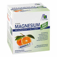 Abbildung: Magnesium 400 direkt Orange Portionssticks 50X2.1 g, Granulat PZN 15529901 
