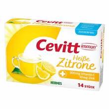 Abbildung: Cevitt immun heiße Zitrone zuckerfrei Granulat 14 St, Granulat PZN 15581959 