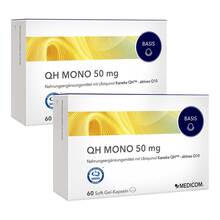 Abbildung: QH Mono 50 mg Weichkapseln 2X60 St, Weichkapseln PZN 15587100 