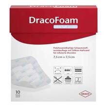 Abbildung: DRACOFOAM Infekt haft sensitiv Wundauf.12,5x12,5cm 10 St, Verband PZN 15623310 