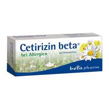 Abbildung: Cetirizin beta Filmtabletten 60 St, Filmtabletten PZN 15785260 