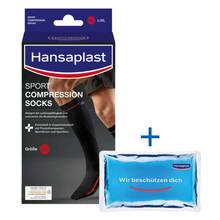 Abbildung: Hansaplast Sport Compression Socks Größe M 2 St, Bandage PZN 15822908 