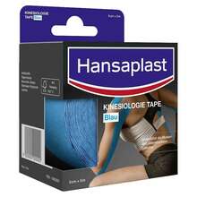 Abbildung: Hansaplast Sport Kinesiologie Tape 5 cmx5 m blau 1 St, Bandage PZN 15822937 