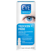 Abbildung: Eyemedica trocken + müde 0,3% Hyaluron Aug.-Geltro. 1 St, Augentropfen PZN 15862517 