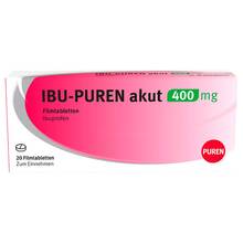 Abbildung: Ibu-Puren akut 400 mg Filmtabletten 20 St, Filmtabletten PZN 15877973 