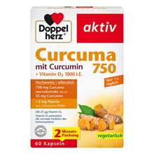 Abbildung: Doppelherz Curcuma 750 Kapseln 60 St, Kapseln PZN 15889806 